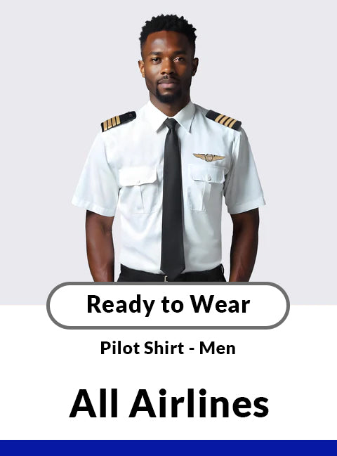 pilot dress shirt Men's Long Sleeve Pilot Shirt - White - Fitted - Tropo