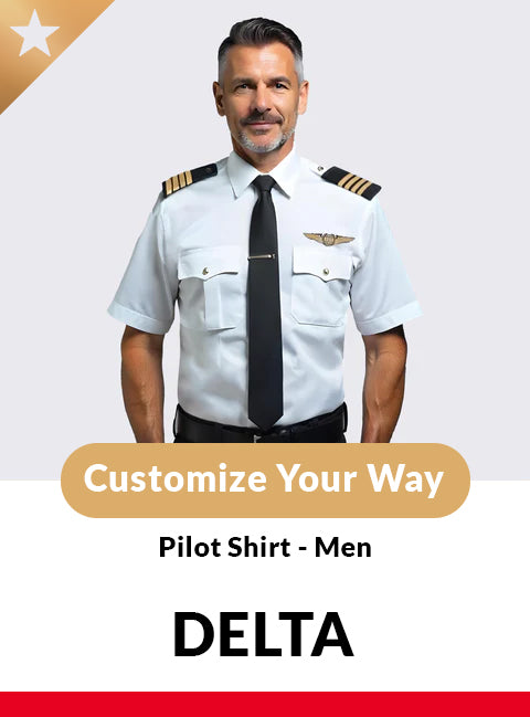 Delta Men’s Tailored Pilot Shirt – Short Sleeve