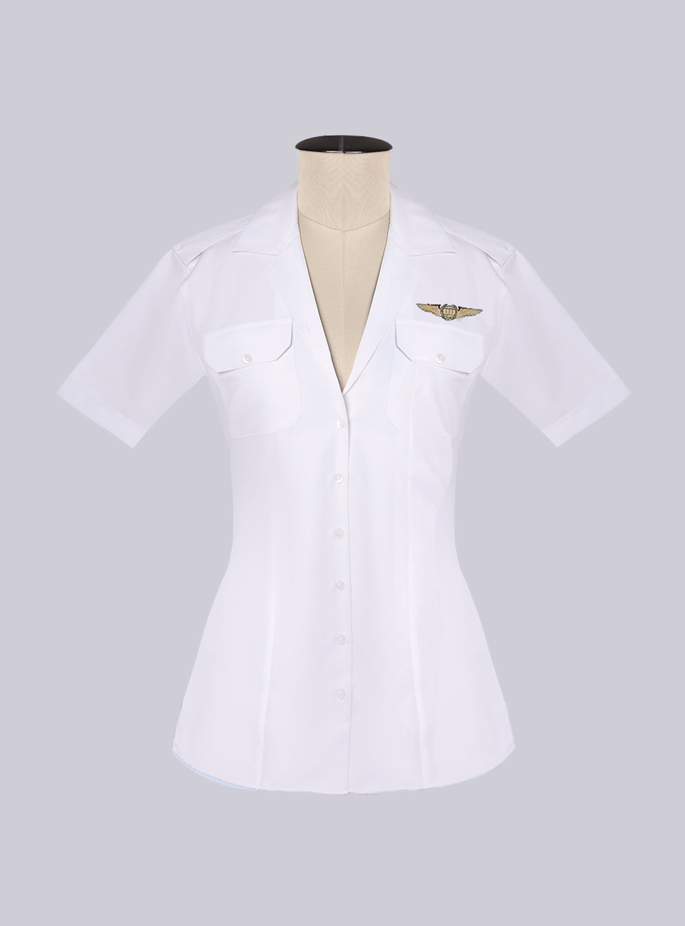American Airlines Custom Lapel Collar Women's Long Sleeve Shirt