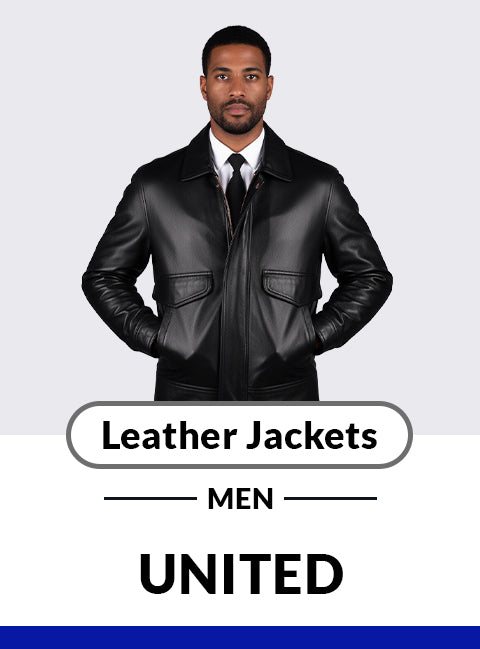 Men's Leather Pilot Jacket - United Airlines Uniform - Custom Tailored