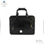BLACK LEATHER BAG WITH ZIP