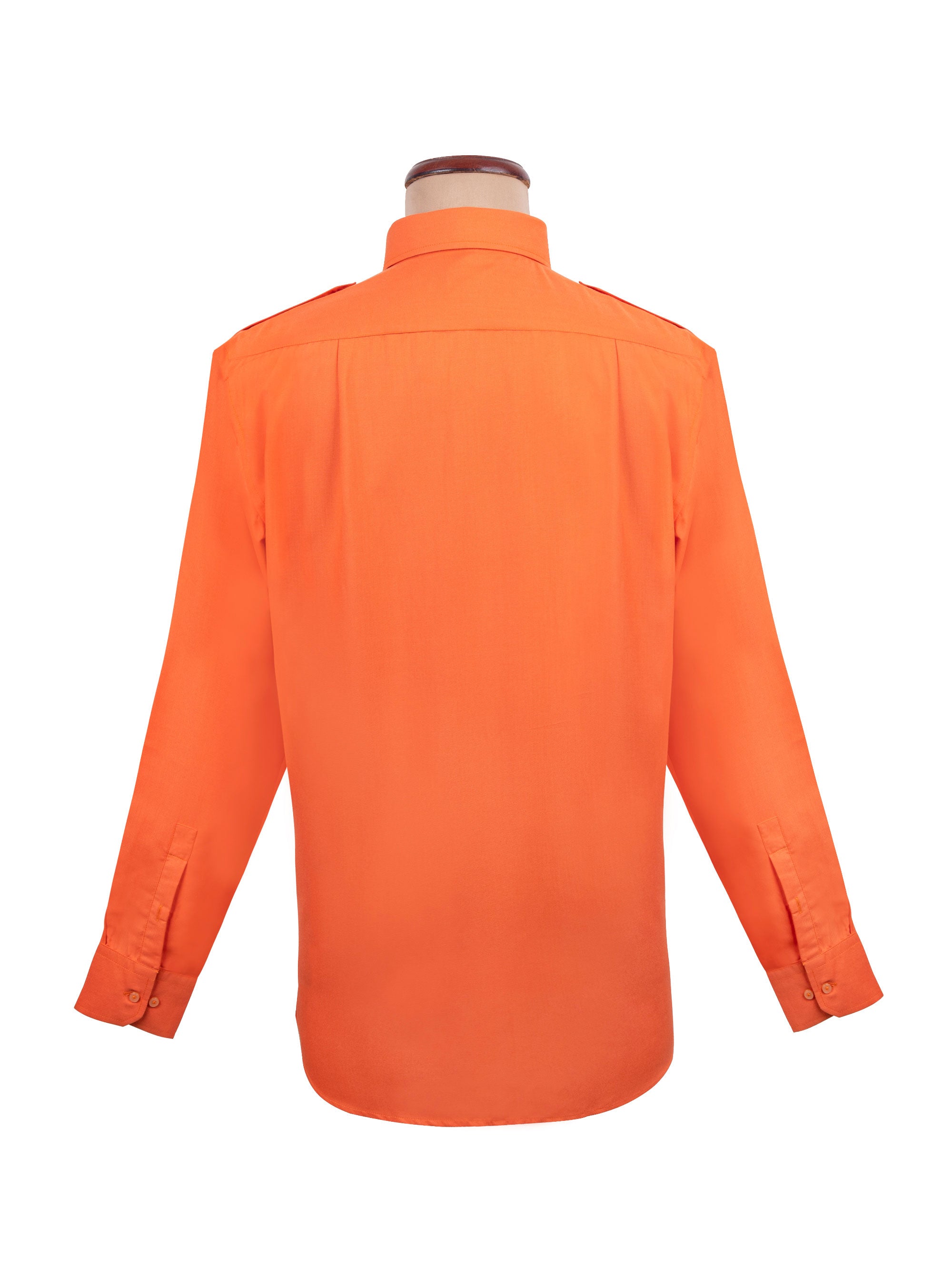 Custom Orange Pilot Shirt Men