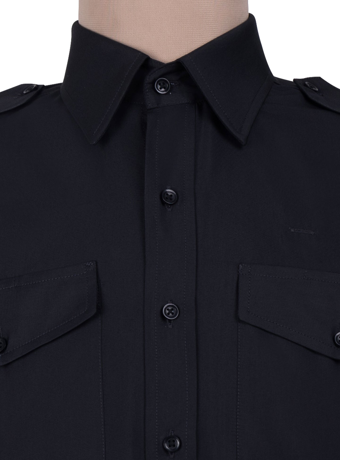 Black Short Sleeve Standard Women's Pilot Shirt