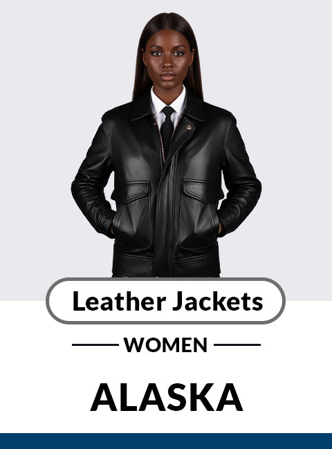 Women's Leather Aviator Jacket - Alaska Airlines Uniform - Custom Tailored