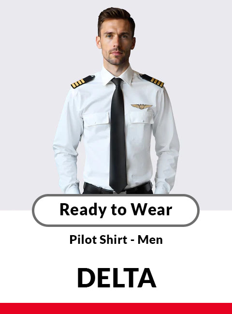 Men's Long Sleeve Pilot Shirt | Standard Fit | Delta