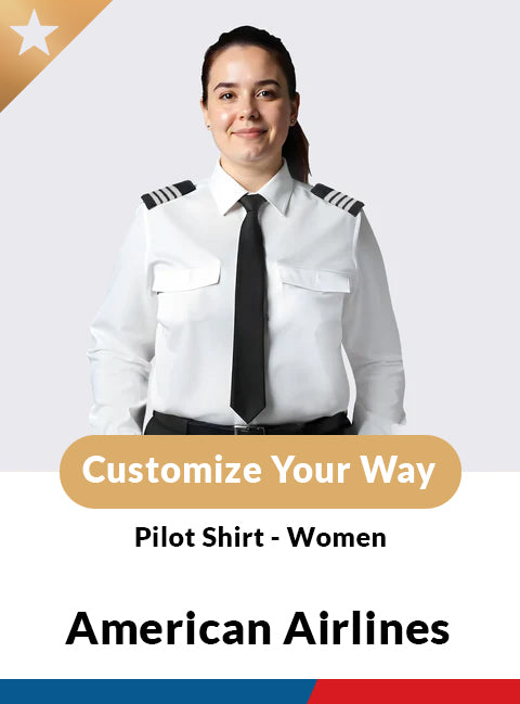 American Airlines Women’s Tailored Pilot Shirt – Long Sleeve