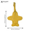 AIRPLANE LEATHER BAG TAG - BIG YELLOW