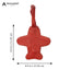 AIRPLANE LEATHER BAG TAG - BIG ORANGE