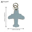 AIRPLANE LEATHER BAG TAG WITH KEY RING - SMALL SKY BLUE