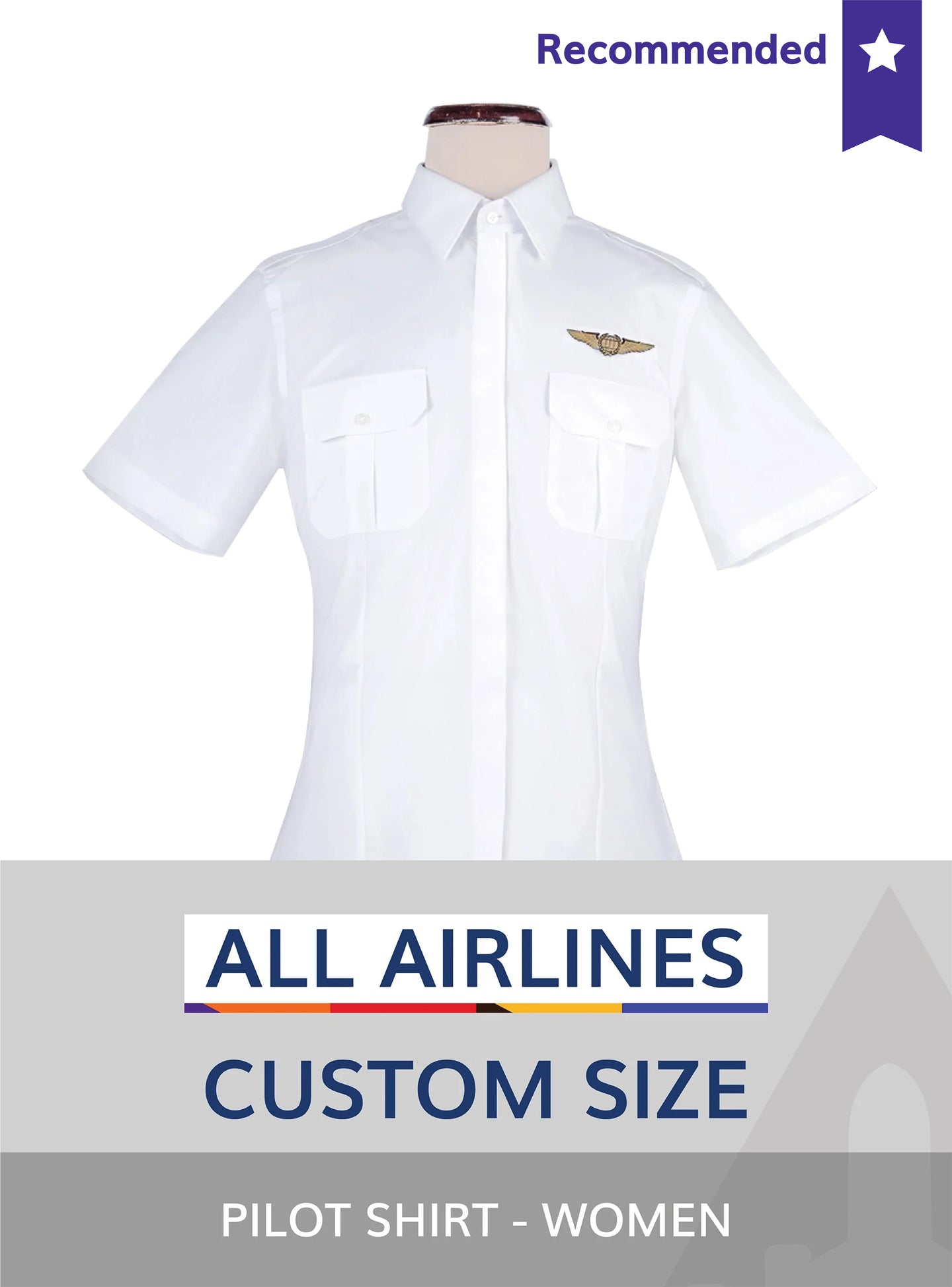 All Airlines Long Sleeve Custom Women's Pilot Shirt