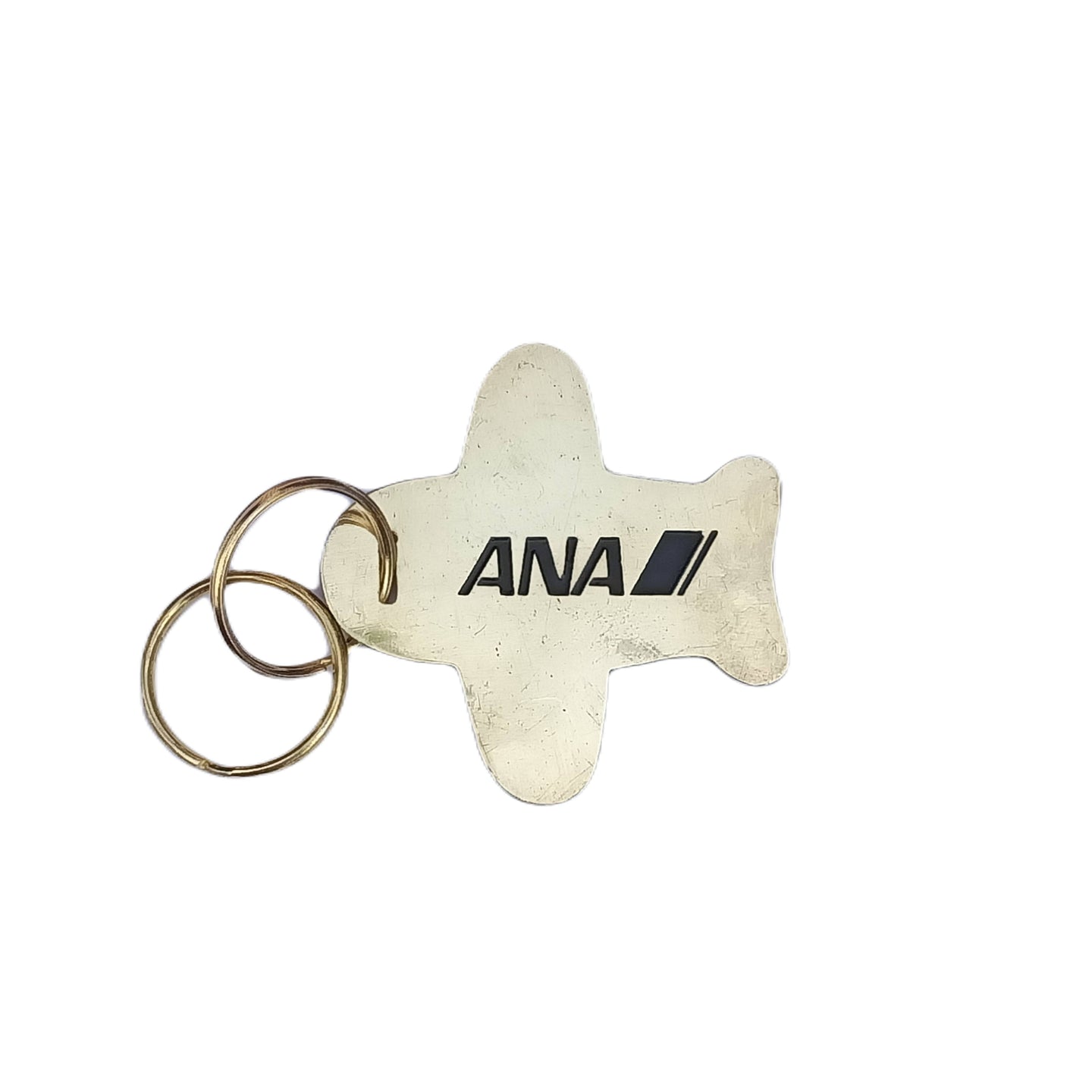 ANA Brass Bag Tag - Key Holder - Golden