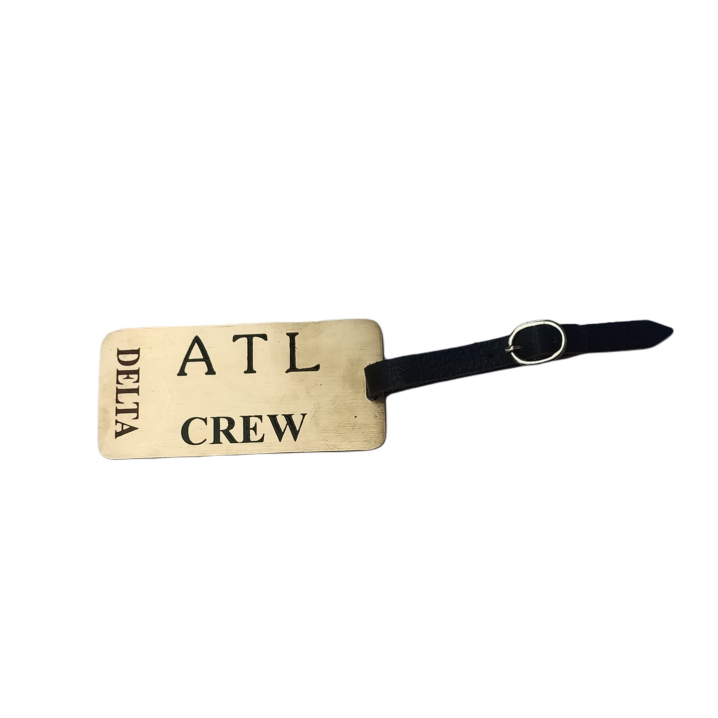 ATL DELTA CREW BRASS TAG RECTANGLE GOLDEN