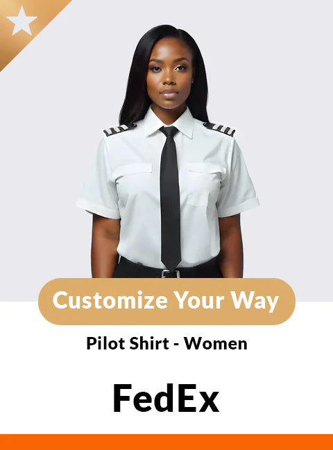 FedEx Women’s Tailored Pilot Shirt – Short Sleeve