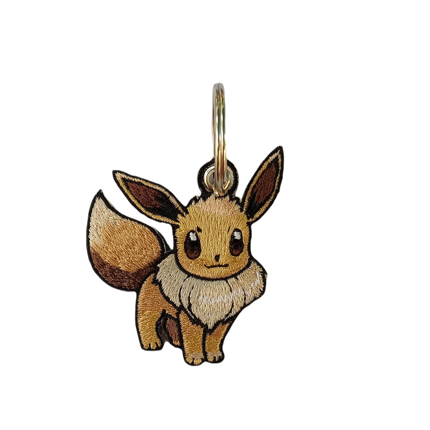 EEVEE EMBROIDERY BAG TAG-BROWN