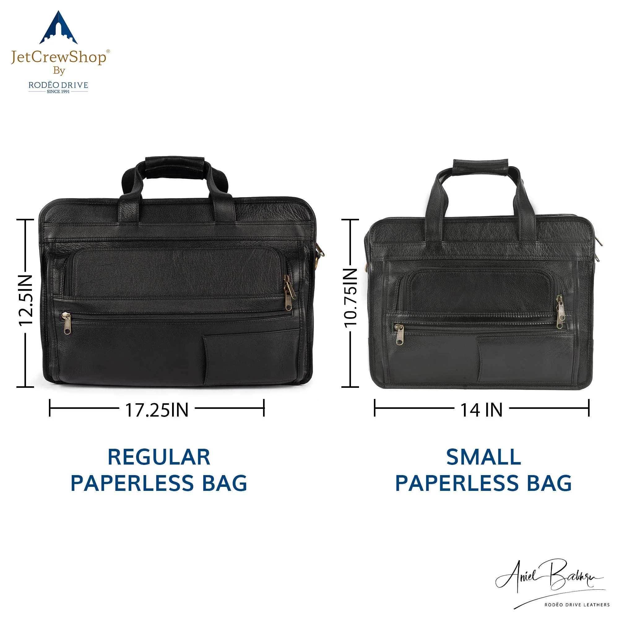 Image depicting black regular paperless bag and small paperless bag