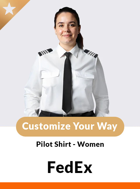 Women's Long Sleeve Pilot Shirt - Custom Tailored - FedEx