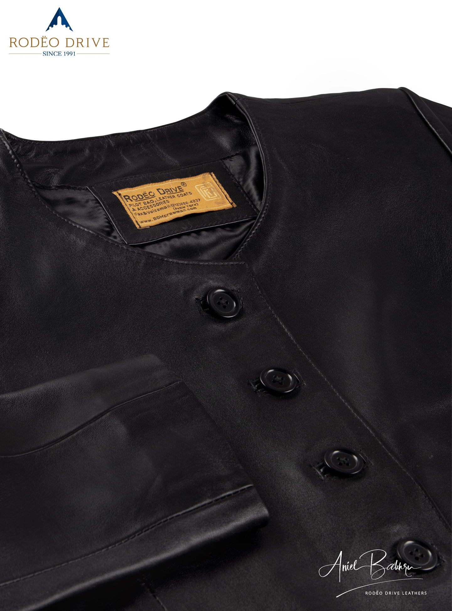 Front image of black CLASSIC CHANNEL JACKET. It is has crew neck