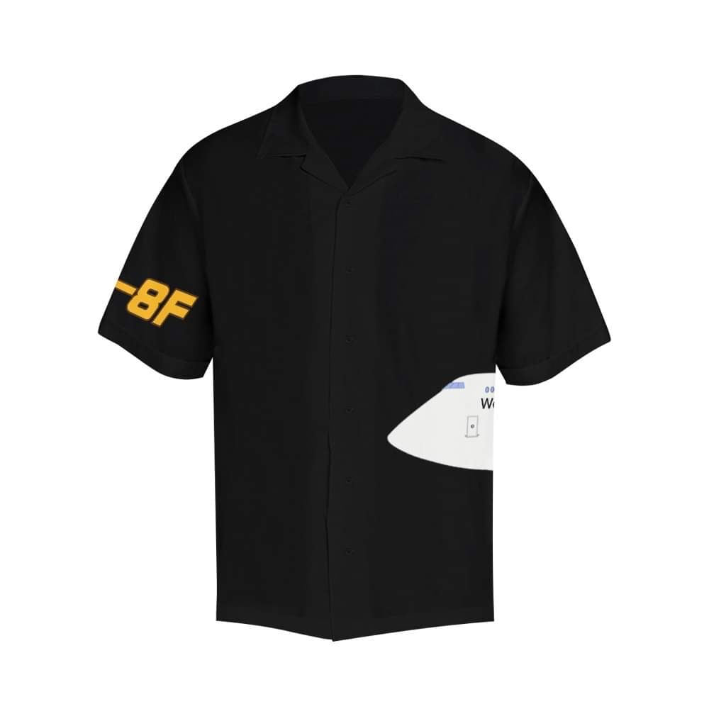 Front look of our 747-8 UPS BLACK HAWAIIAN SHIRT