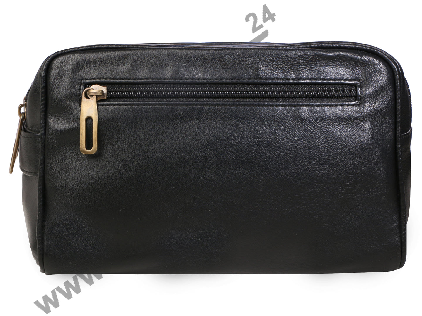 Image of alternate side of 3 Zip Dopp Kit. Extra one side zip is visible.