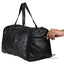 Side view of FOLDING TOTE BAG. Side zip is showcased