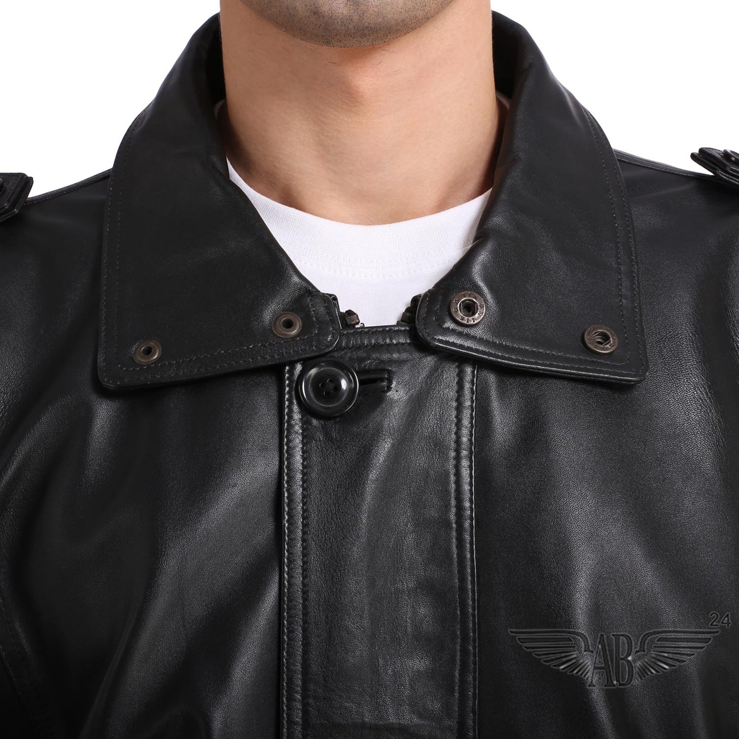 Image depicting TRENCH COAT collar. It can be makeshift into turtle neck