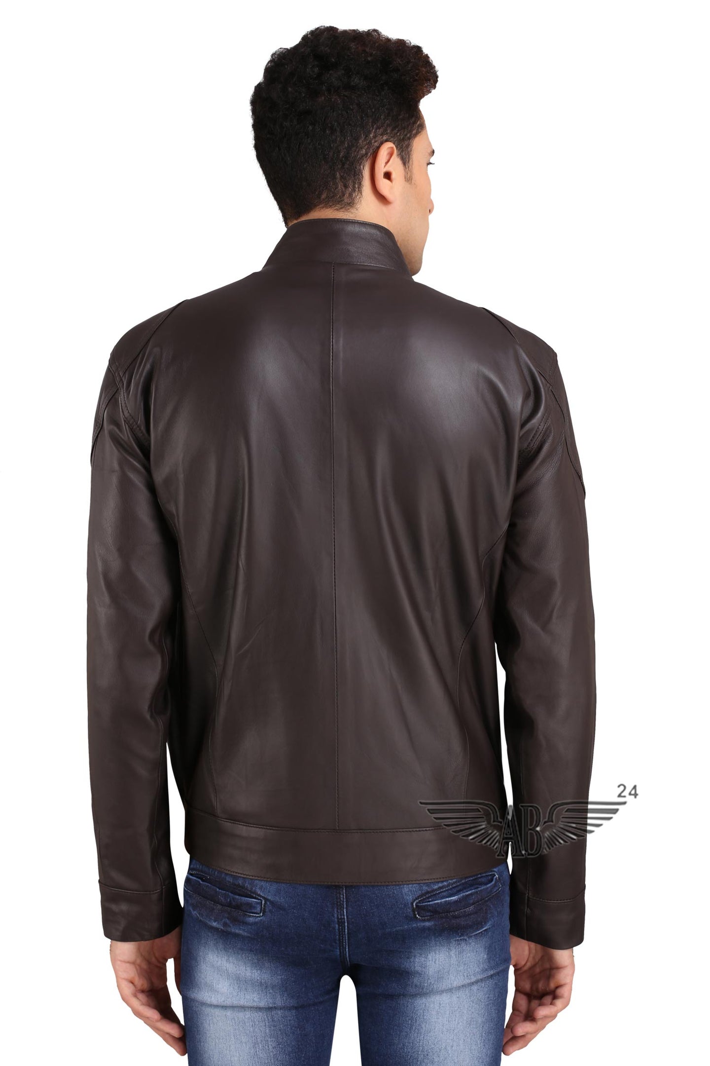 Back side image of BELSTAF BIKER FASHION JACKET MENS.