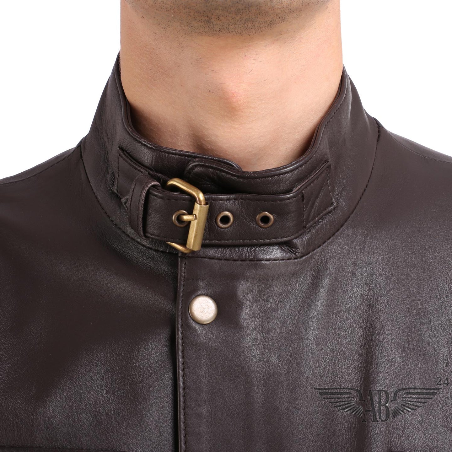 Neck image of BELSTAF BIKER FASHION JACKET MENS