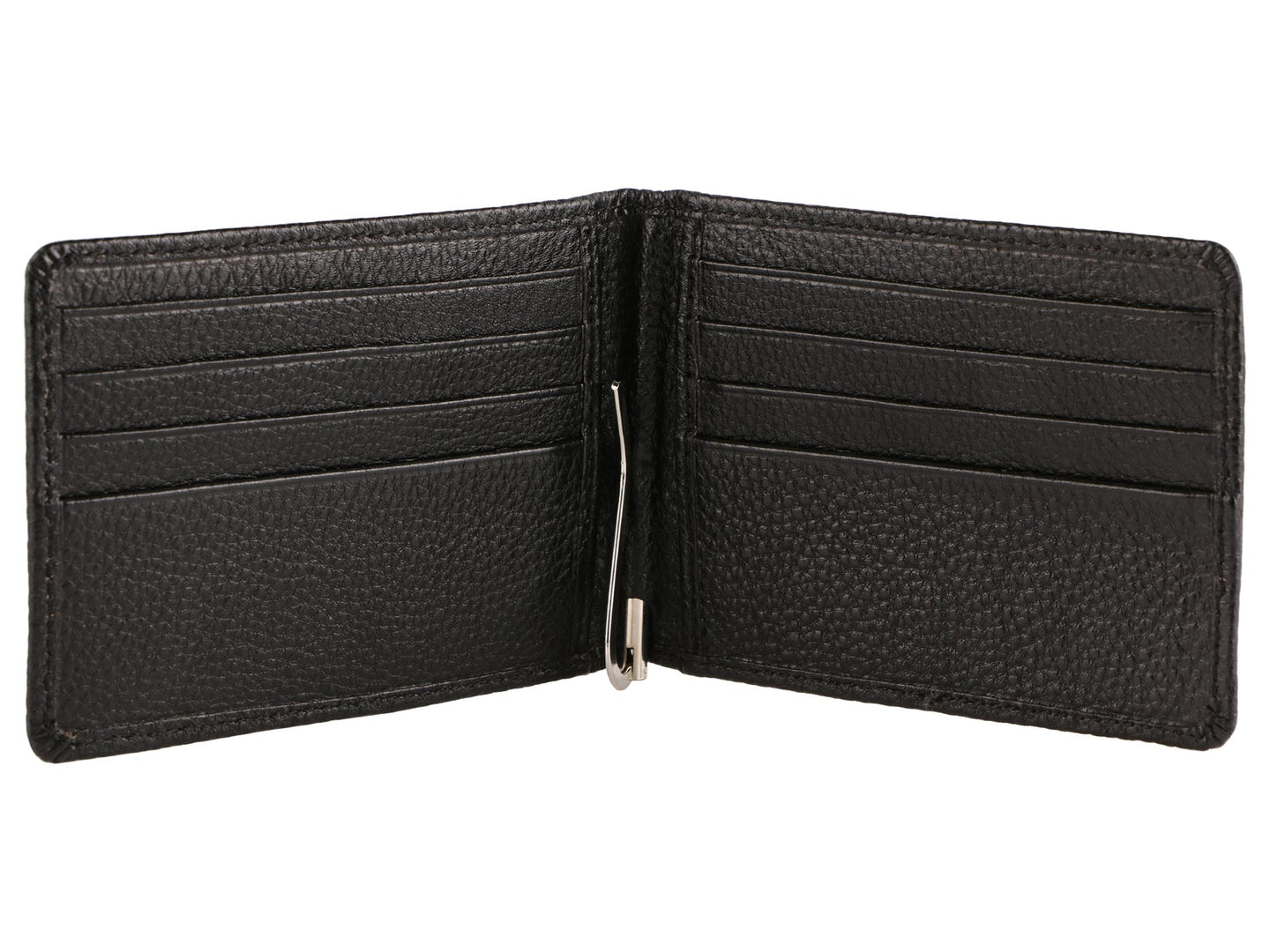 Open inside image of MONEY CLIP COMBAT WALLET. It showcases many card friendly pockets