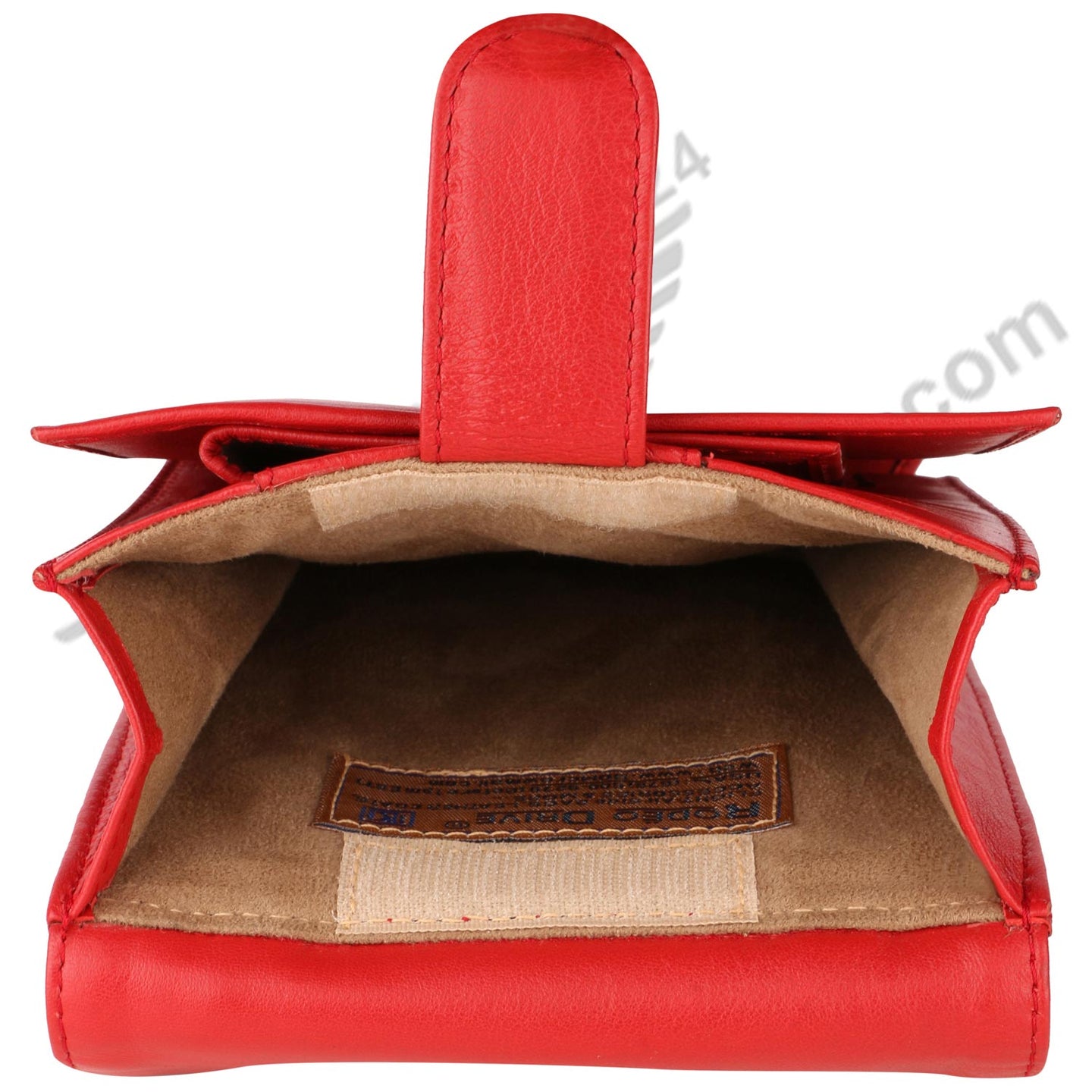 image depicting inner space of red MULTI POCKET CROSS BODY HAND BAG