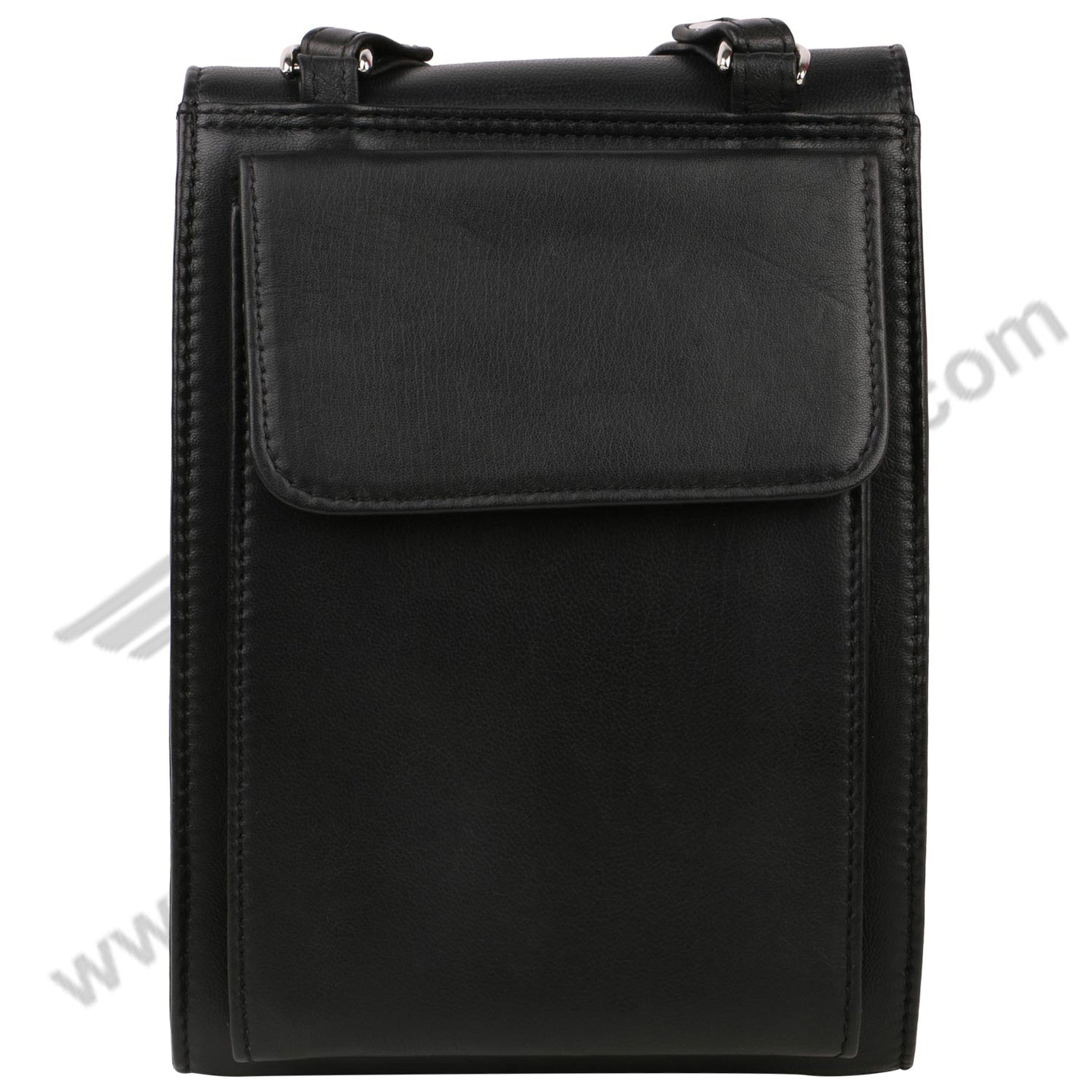 Front image of black elegant CROSS BODY HAND BAG or sling bag