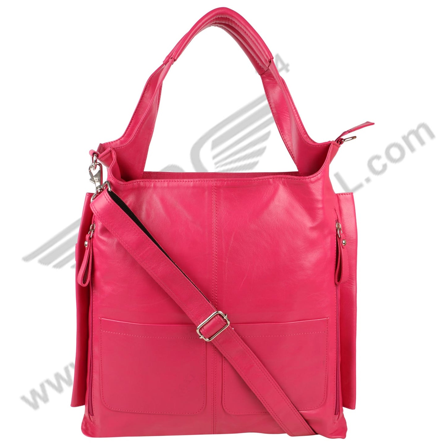 Front view of pink FER GAMO HAND BAG