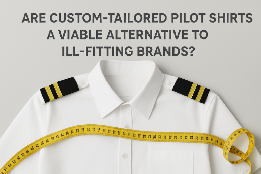 Athletic fit pilot shirt for broad shoulders and trim waist