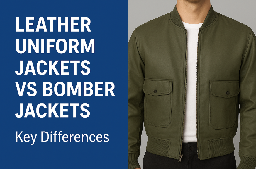 Leather Uniform Jackets vs Bomber Jackets: Key Differences
