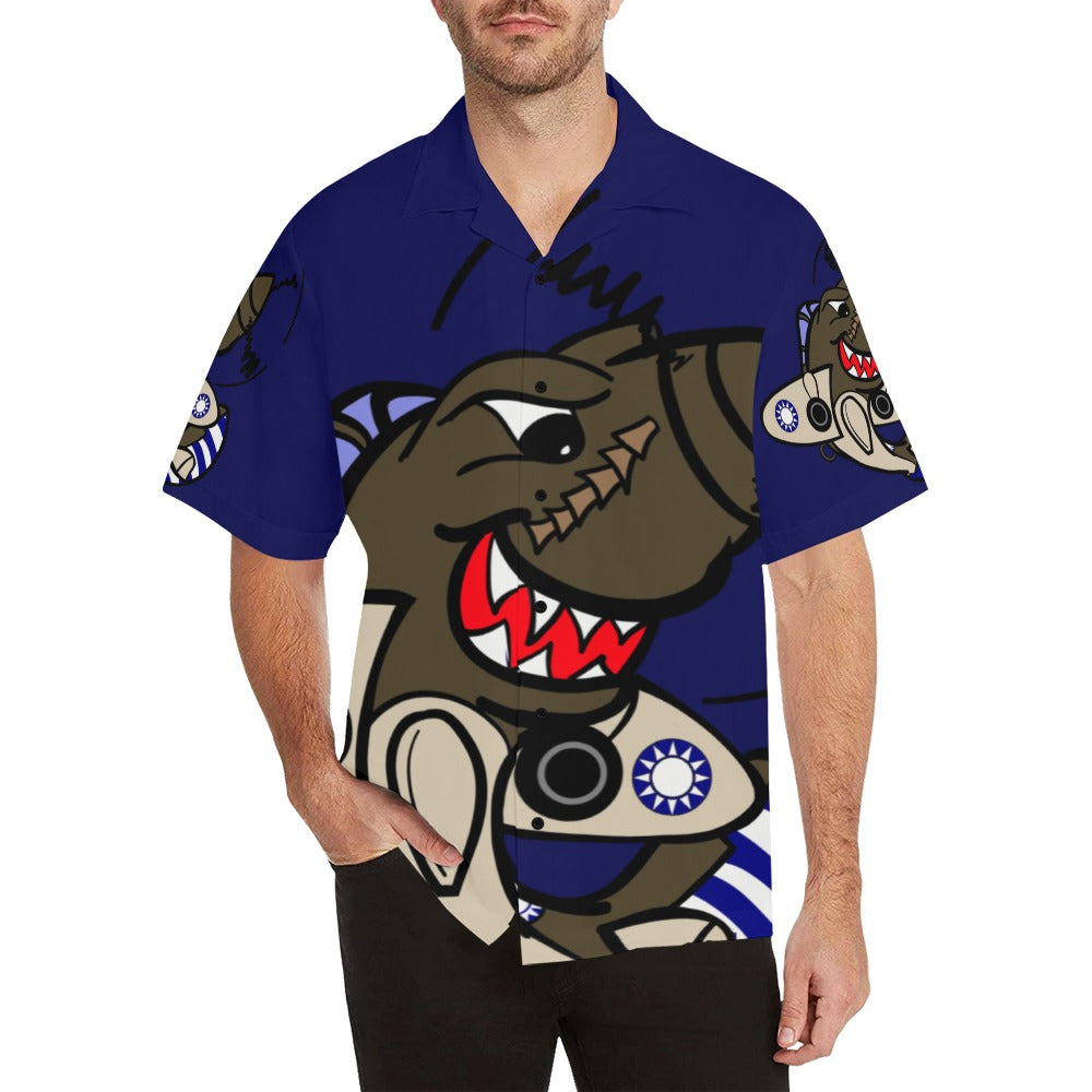 Purple Flying Tiger Hawaiian Shirts