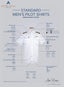 Complete anatomy of white Standard Pilot Shirt. Every part of it is described in detail.