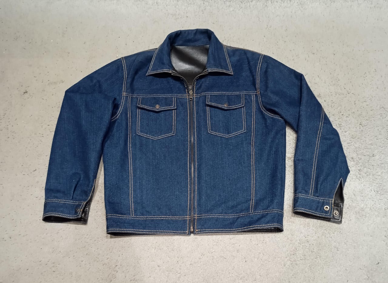 REVERSIBLE DENIM + LEATHER