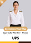 UPS Custom Lapel Collar Women Long Sleeve Pilot Shirt
