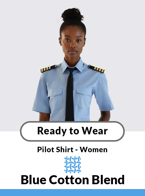 Blue Short Sleeve In-Stock Miami Pilot Shirt – Women’s