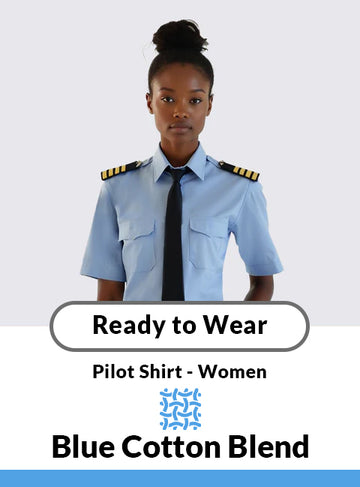 Blue Short Sleeve In-Stock Miami Pilot Shirt – Women’s