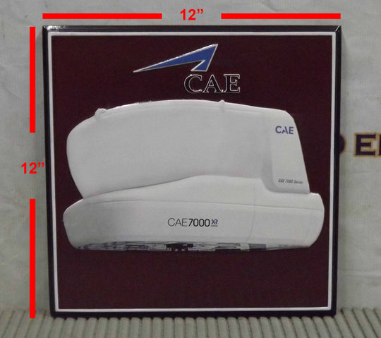 12in Simulator Plaque - CAE - plus stand with size