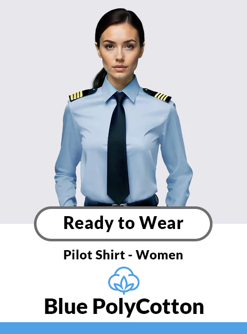 Blue Long Sleeve In-Stock Pilot Shirt – Women’s
