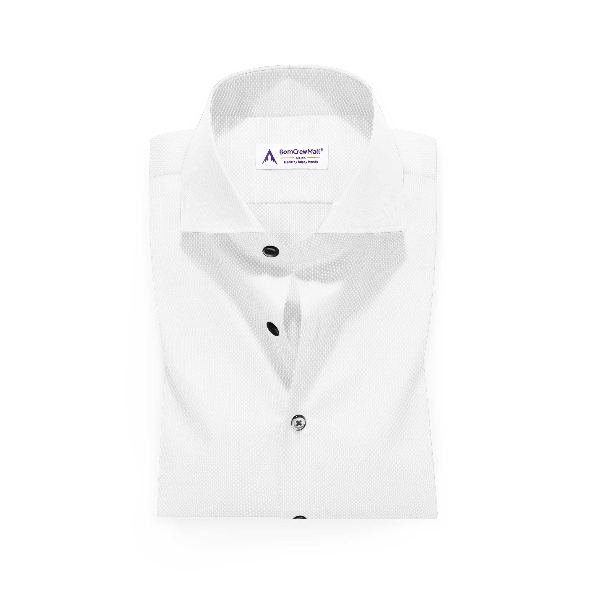 White in Dobby Print BT10078