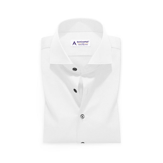 White in Dobby Print BT10061