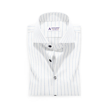 White n Blue in Stripes BT100243