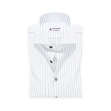 White n Blue in Stripes BT100258