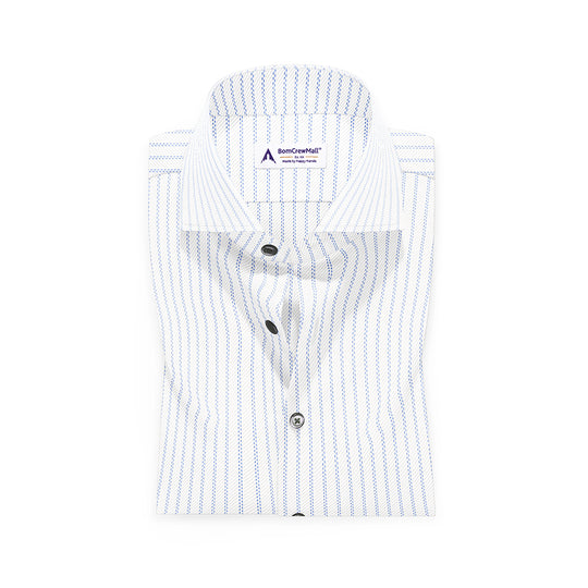 White n Blue in Stripes BT100258