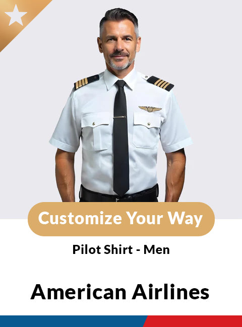 American Airlines Short Sleeve Custom Pilot Shirt – Men’s
