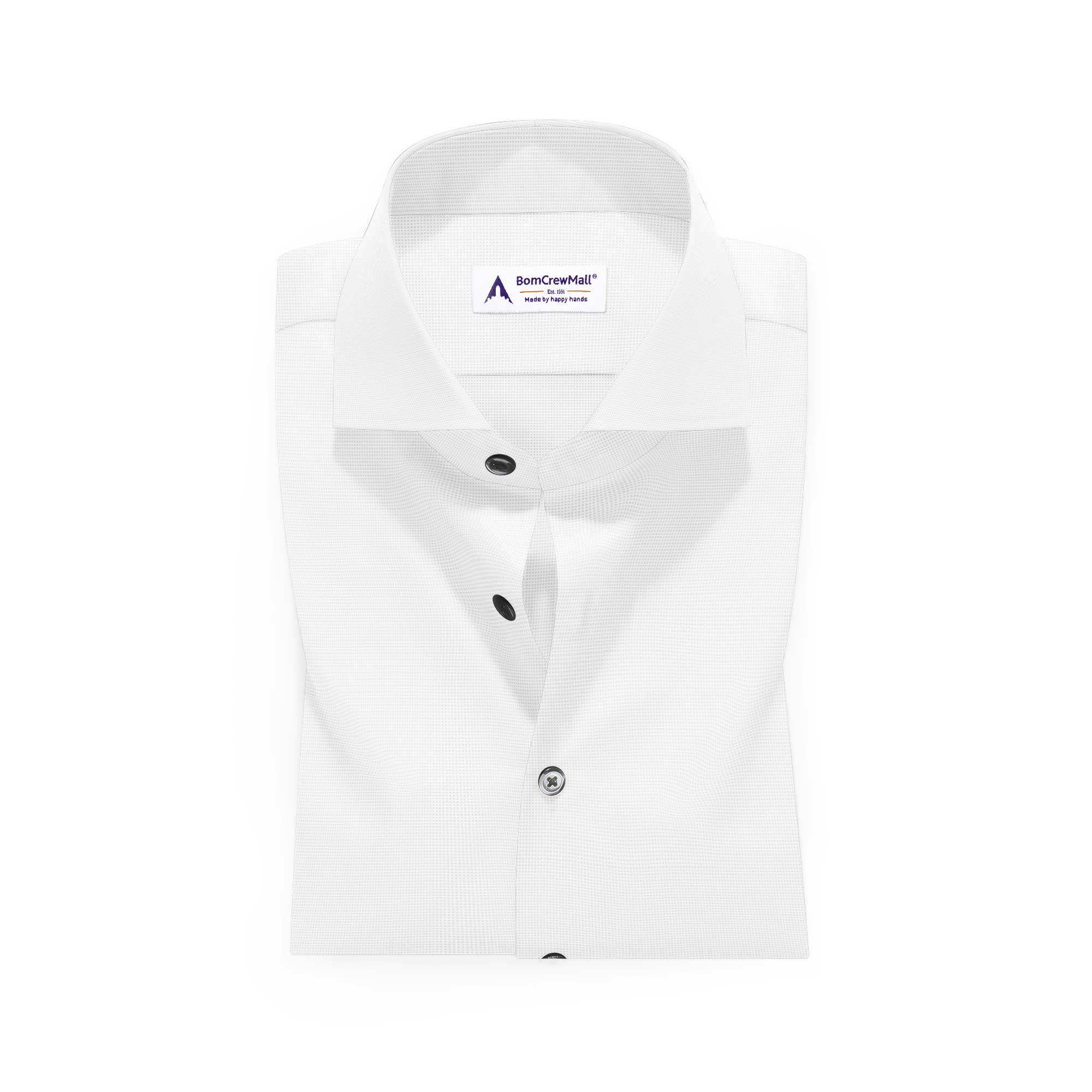 White in Dobby Print BT10063