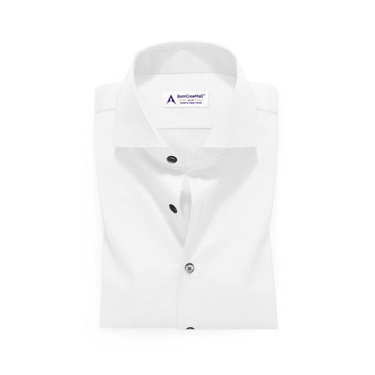 White in Dobby Print BT10063