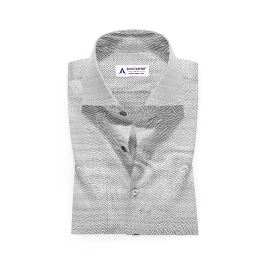 WHITE BLACK IN DOBBY PRINT BT100238